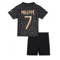 Paris Saint-Germain Kylian Mbappe #7 Tretí Detský futbalový dres 2023-24 Krátky Rukáv (+ trenírky)